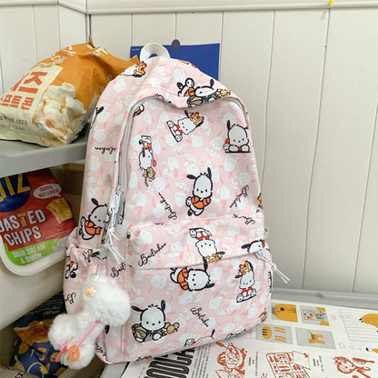 Sanrio Cartoon School Bags Pochacco Schoolbags High School College Students Backpacks with Keychain Student Handbags Pencil Case