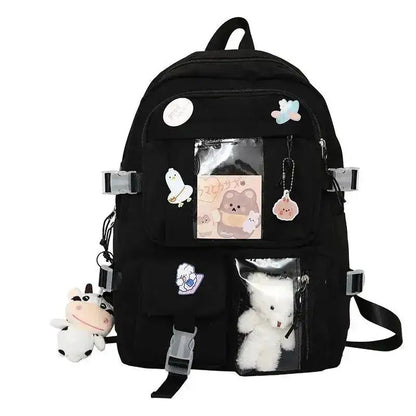 Girls Backpack Cute School Bags For Student Teens Girls Pockets Women Laptop Backpack Harajuku