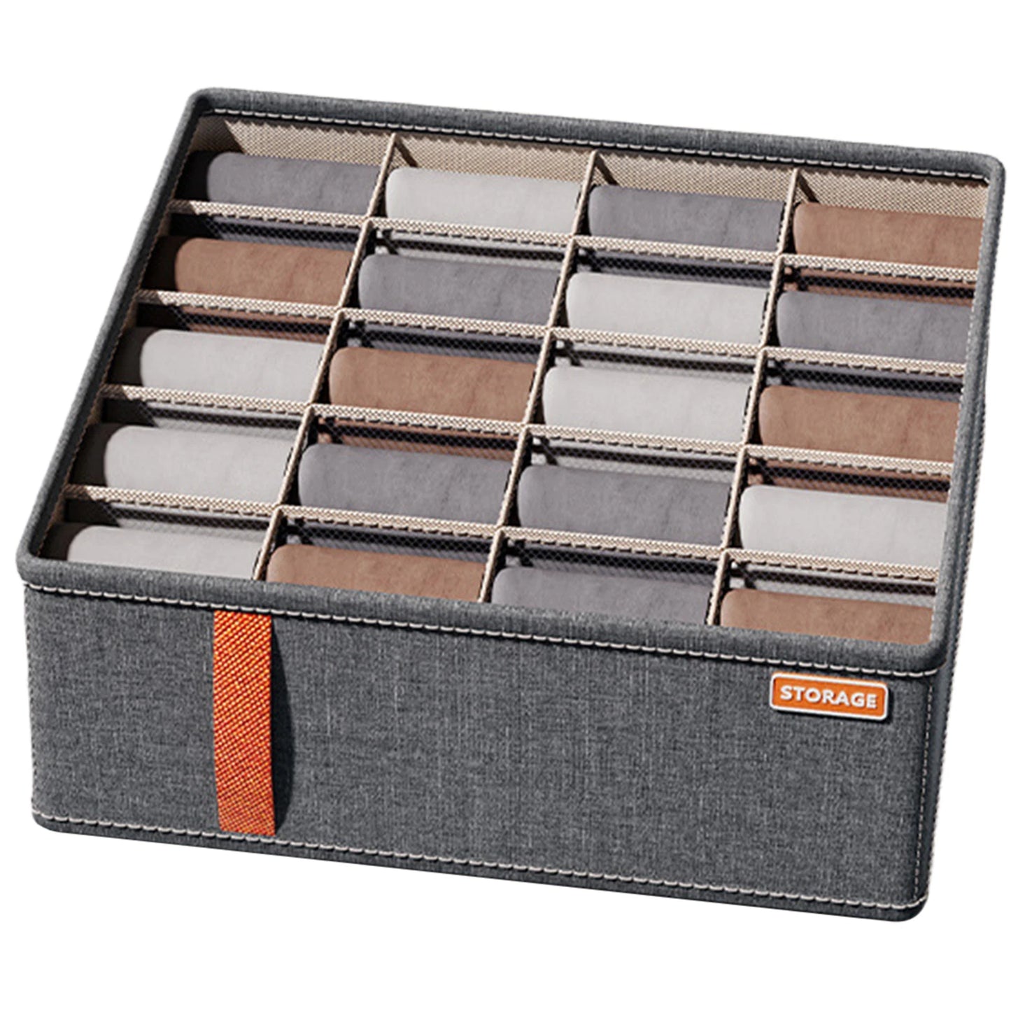 Wardrobe Clothes Organizer 6-20 Grids Clothes Trousers Jeans Storage Box Underwear Bra Socks Compartment Drawer Organizers boxes