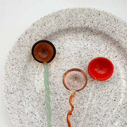 Crystal Spoon Glass Tea Spoon Creative Coffee Spoon Dessert Cake Spoon Tableware Milk Coffee Stirring Spoon Kitchen Dinnerware