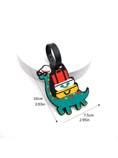 1PCS Cute Animal Luggage Tag Travel Accessories Luggage Tag Silica Gel Suitcase  Holder Baggage Boarding Tag Travel Accessories