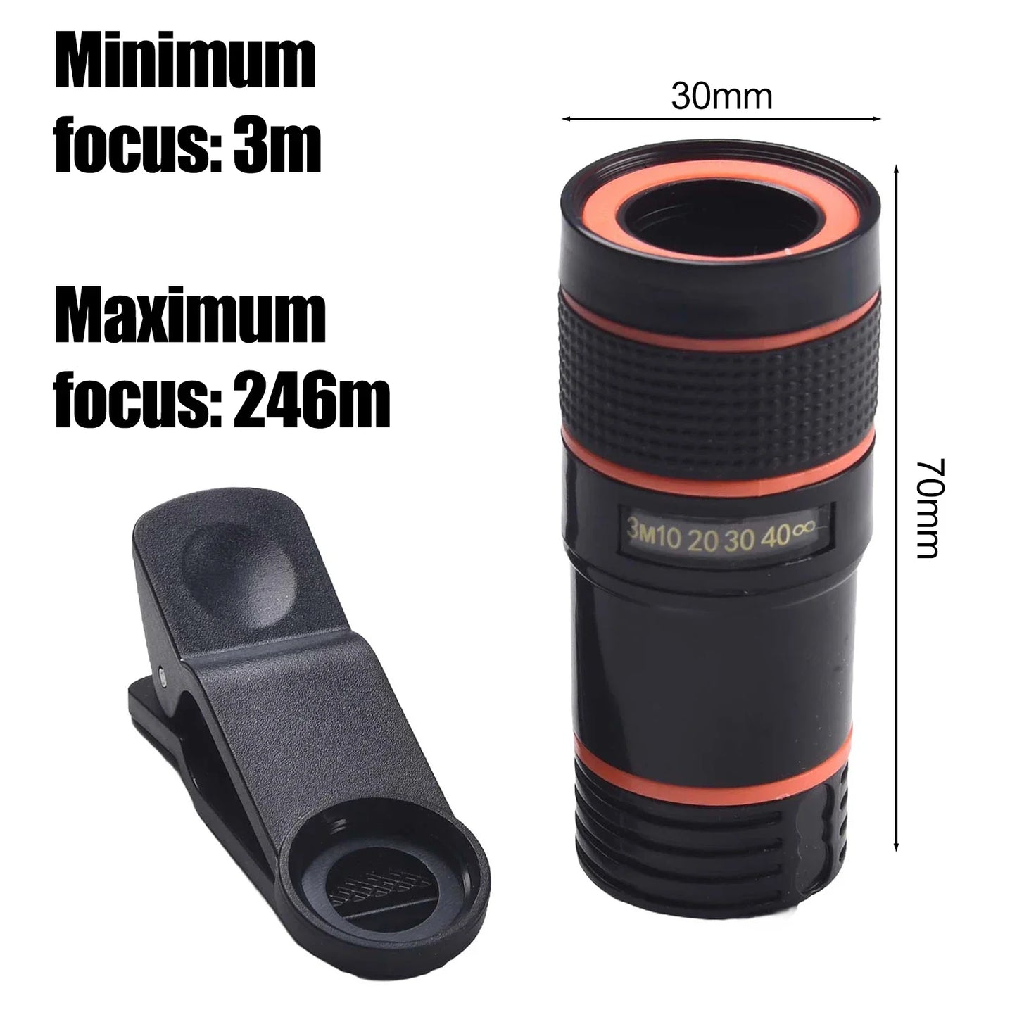 Professional Phone Camera Lens Kit For Smartphones Includes 8x Super Macro Lens External Cellphones Lens Telephoto Lens