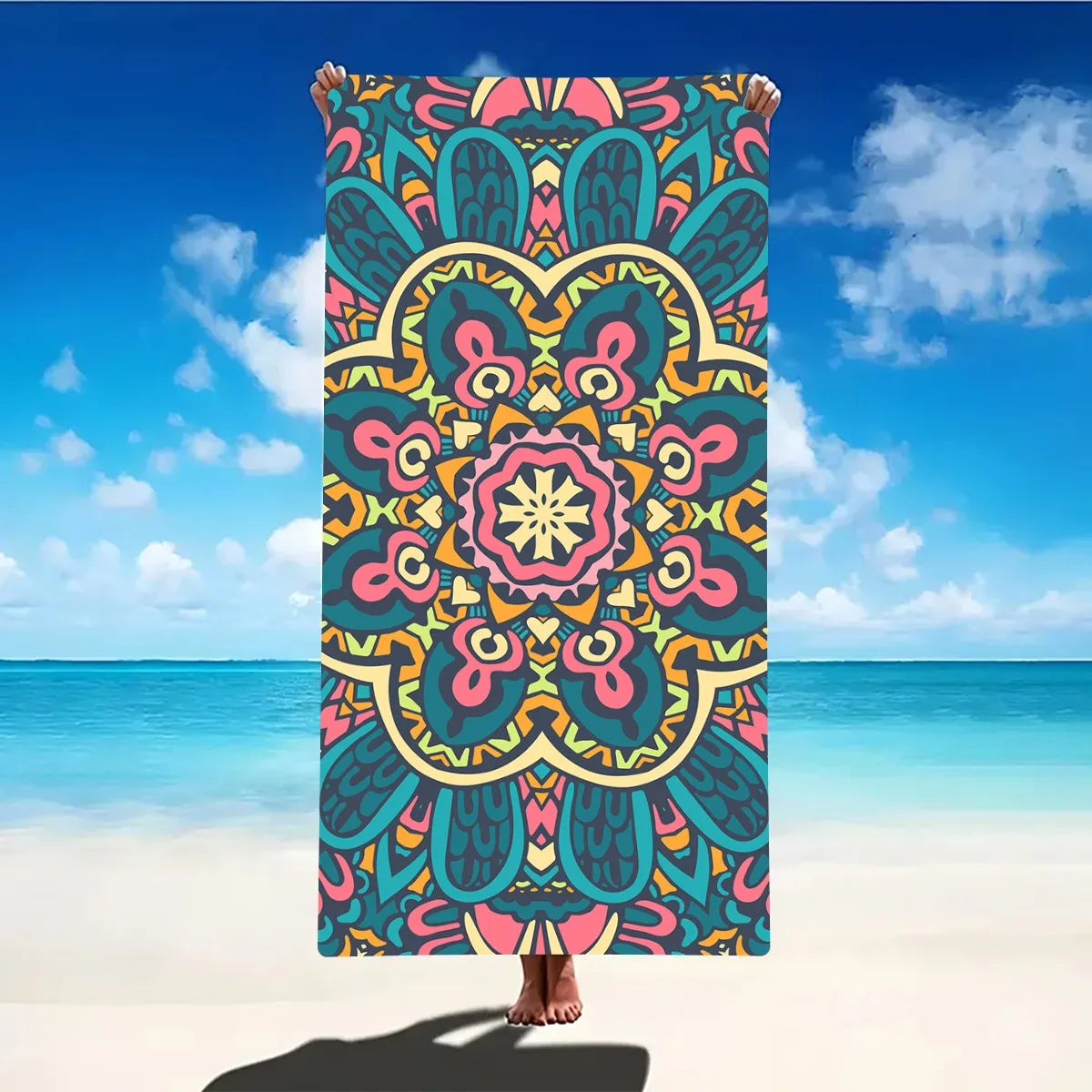 1PC Beach Towel Boho Design Bath Towels Extra Large Sand Free Quick Dry Travel Towels Gifts For Yoga Sports Adults