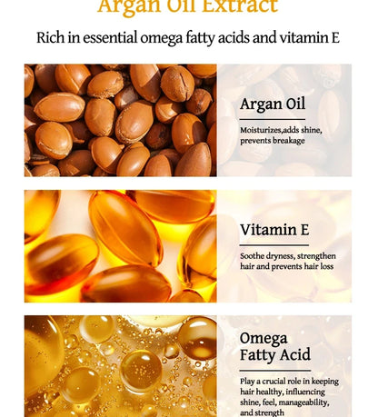 PURC Morocco Set Serum Smoothing Shampoo Conditioner And Repair Hair Mask Anti Dandruff Scalp Anti-Itch Hair Care Products Kit