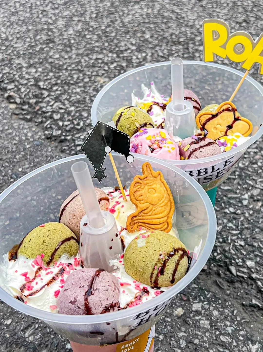 2PCS 2In1 Drink Snack Cup Bowl Bubble Milk Tea Fruit Portable Cups Stadium Tumbler Desserts Fondue Coke Water Bottle Adults Kids