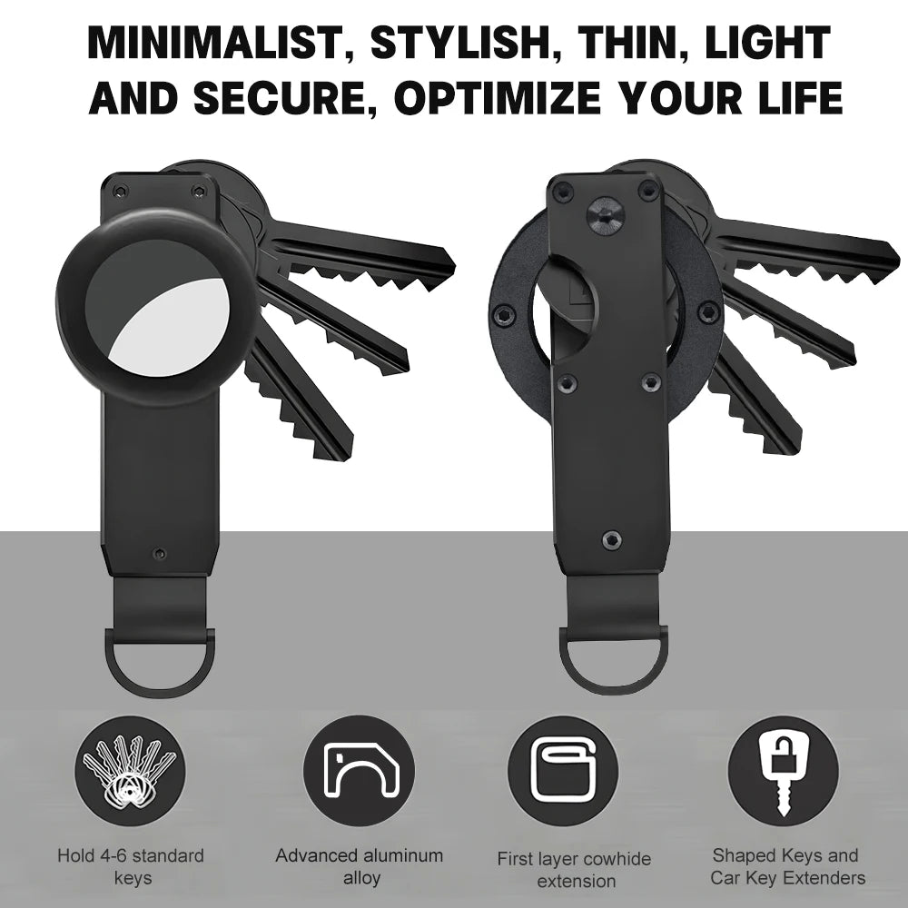 Key Organizer Compact Key Holder Metal Key Chain Minimalist key case key holder for keychain Secures 1-5 Keys