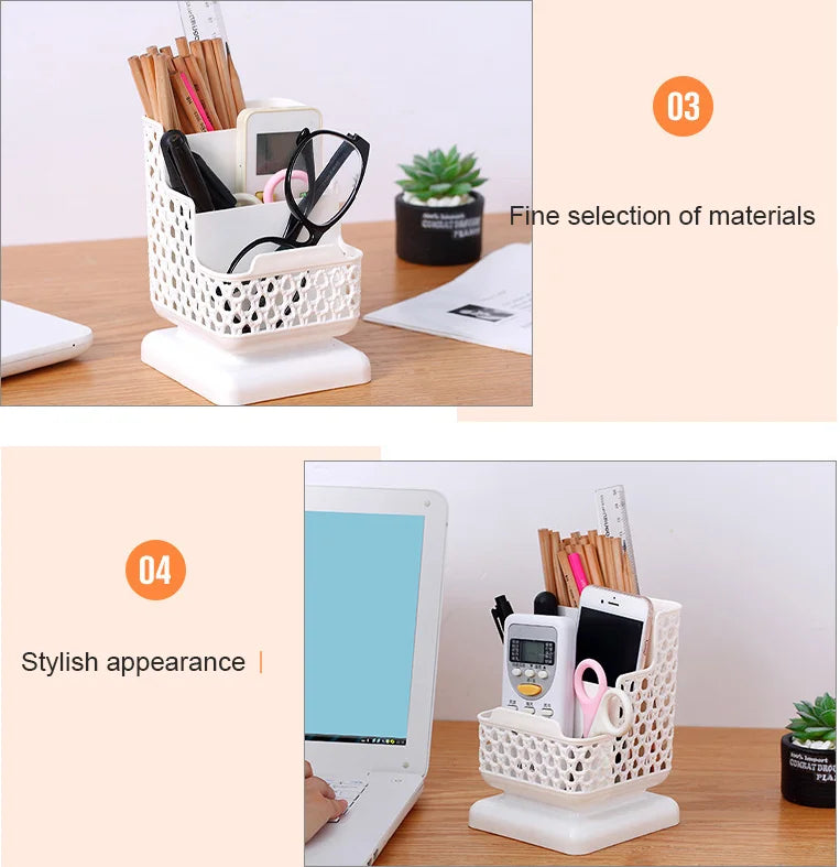 Stationery Desktop Organizer Storage Box for Pens Key Remote Control Jewelry Cosmetic Storage Home Office Stand Desktop Tidy