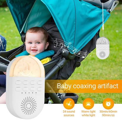 Portable White Noise Machine For Sleeping Baby Sleep Aid Noise Machine Kids Sleep Night Light 24 Natural Sounds Baby Sleeper