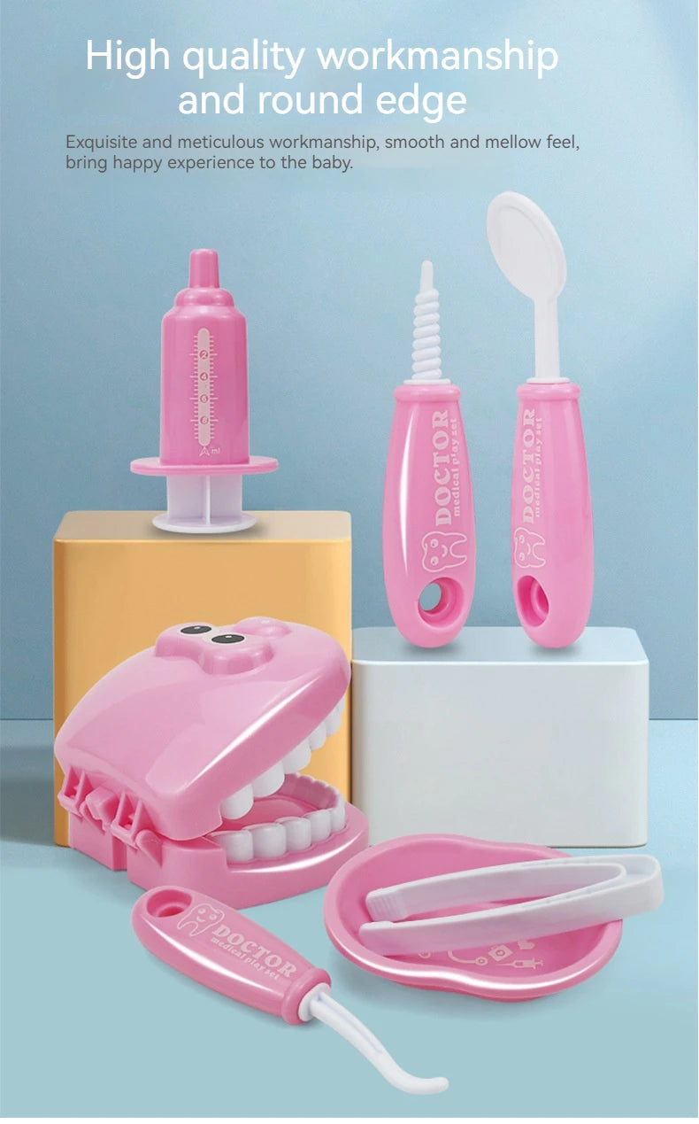 Children Montessori Toys Parent-child Interaction For Girl Boy Dentist Check Teeth Model Doctors Role Play Baby Kid Learning Toy