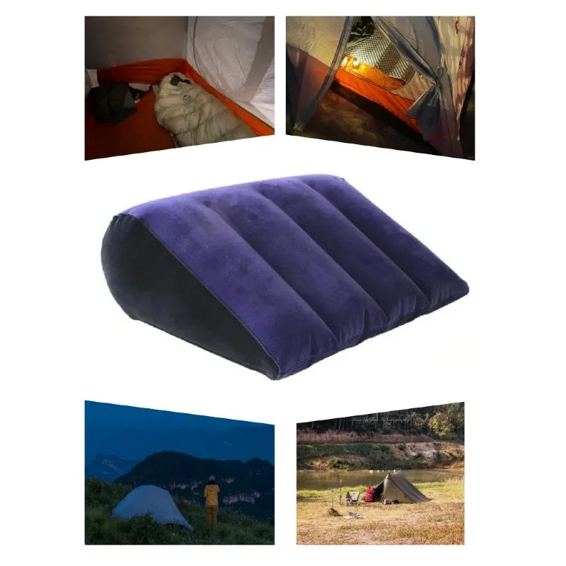 Portable Inflatable Pillow Multifunctional Body Pillow Cushion Positions Support Air Cushion Outdoor Travel Triangular PillowI
