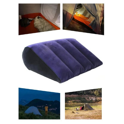 Portable Inflatable Pillow Multifunctional Body Pillow Cushion Positions Support Air Cushion Outdoor Travel Triangular PillowI