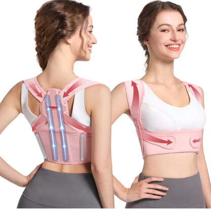 Posture Correct for Women: Shoulder Straightener Adjustable Full Back Support Upper&Lower Back Relief Pain，Sport Back Brace