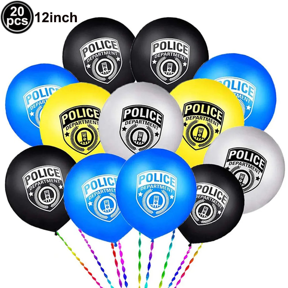 Police Party Birthday Decorations Tableware Police Party Plates Napkins Party Supplies Police Officer Theme Birthday Party Decor