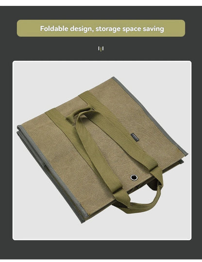 CAMPINGMOON Firewood Storage Bag.Camping Equipment Storage Bag with Double Handles, Shoulder Back, Outdoor Thick Canvas Bag