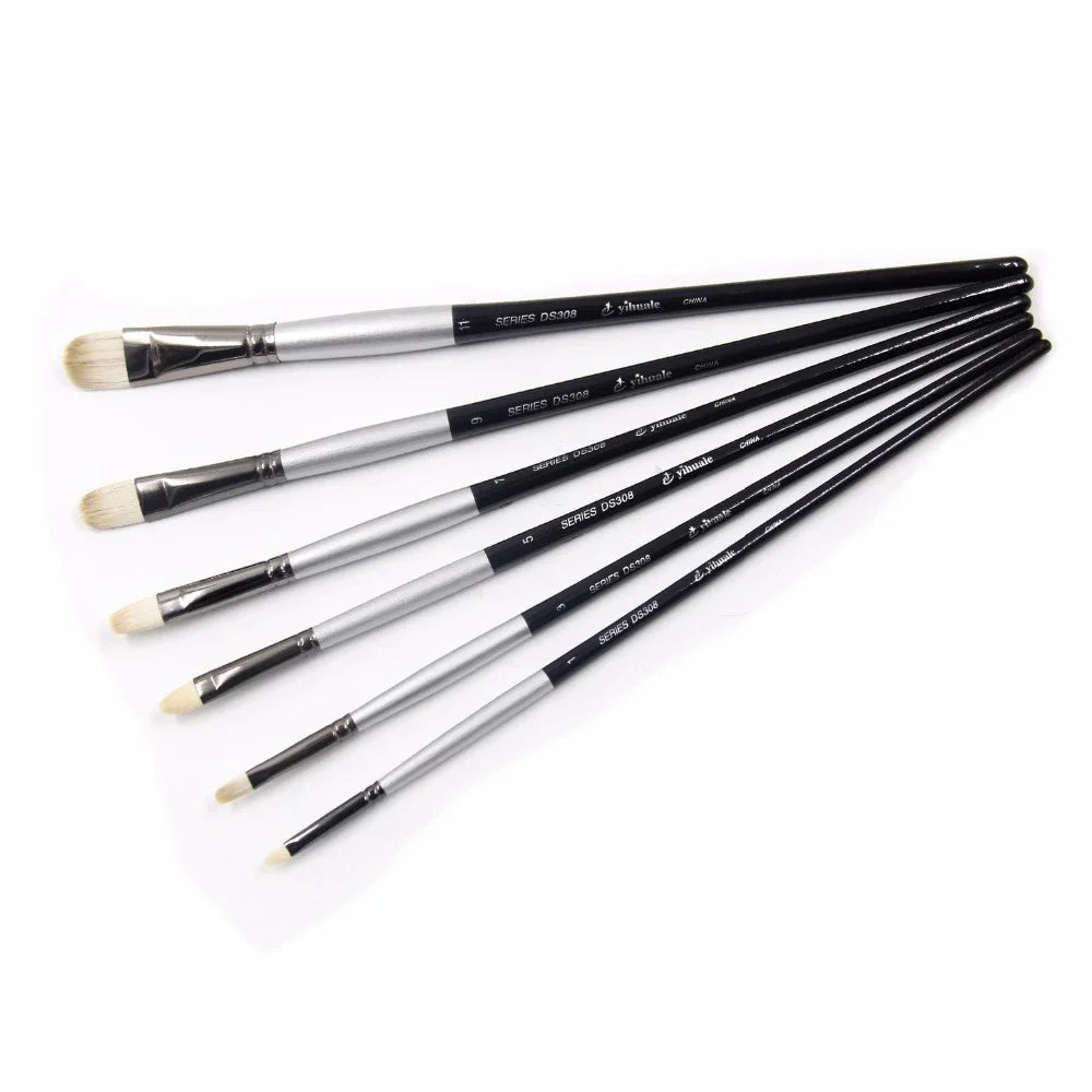 6 pcs set Art supplies series of bristles of the brush painting to the artist of high quality oil painting in watercolor brushes