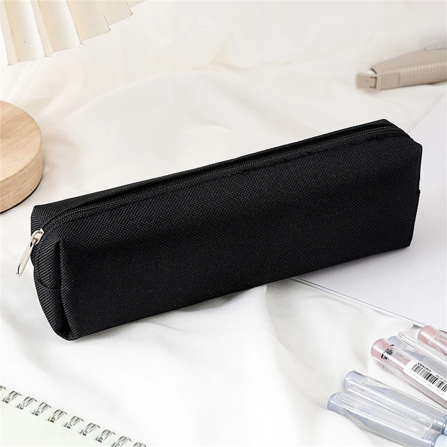 Simple Pencil Case School Supplies Pencil Cases Estuche Escolar Solid Color School Stationery Kalemlik Trousse Pencil Pouch zwq
