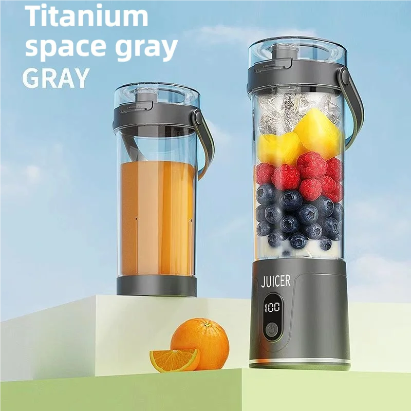 New Portable Juice Blender 600ml 12 Blades Fast Blending USB Rechargeable For Outdoor Milkshake Smoothie Electric Blender