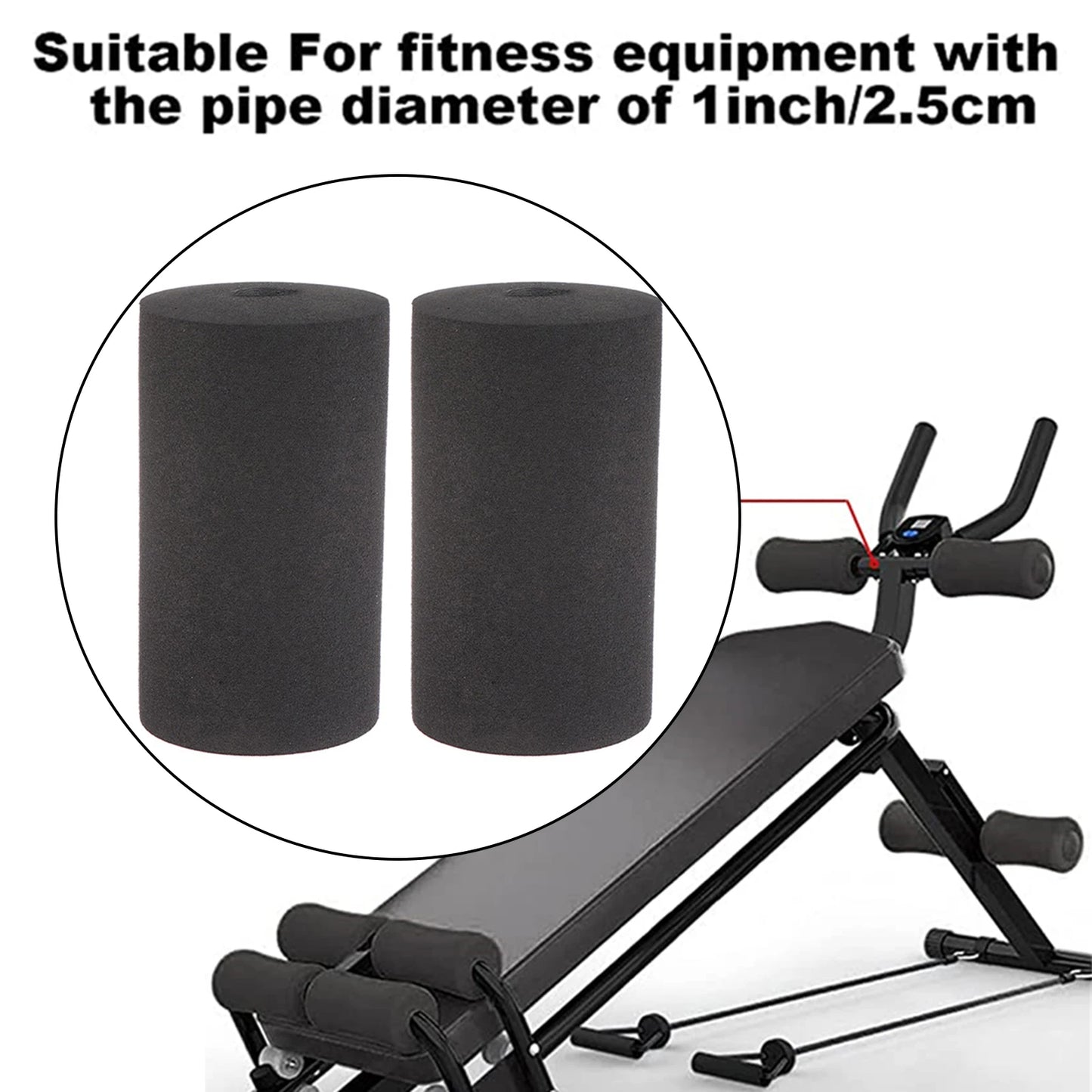 2PCS Foot Foam Pads Rollers Replacement For Leg Extension For Weight Bench Inversion Tables Foot Foam Pads Rollers