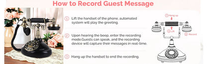 Audio Guest Book Wedding Telephone Classic Retro Craftsmanship Wedding Guestbook For Confessional Wedding Birthday Party Messag