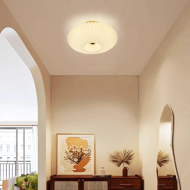 Nordic Glass Wall Lamp Retro Corrugated Design Suitable For Decorative Wall Lamps In Corridor Bedrooms Living Rooms Study Rooms