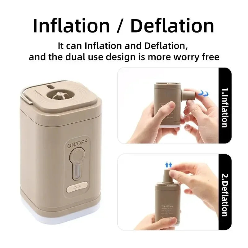 Electric Air Pump for Inflatables Portable Mini Vacuum Pump Blow Up Pool Raft Bed Boat Toys, Vacuum Bags Yoga Exercise Ball