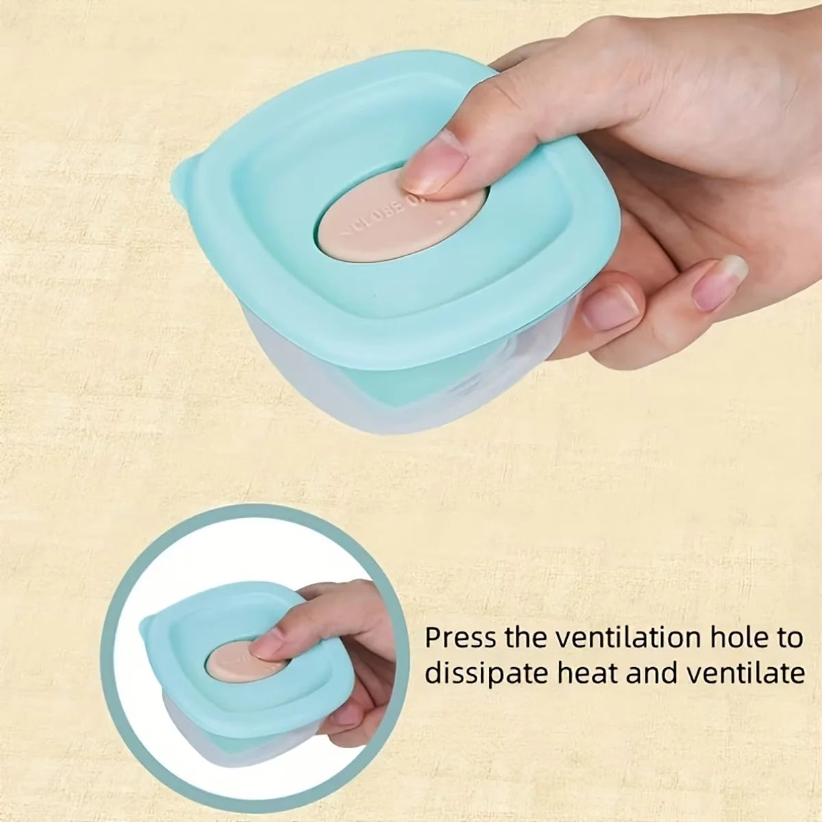 4Pcs Square Reusable Baby Food Sealing Container with Lid, Perfect for Kitchen Storage and Storage & Sealed of Baby Food