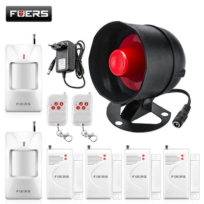 Fuers WIFI Tuya Smart Alarm System Siren Speaker Loudly Sound Home Alarm System Wireless Detector Security Protection System