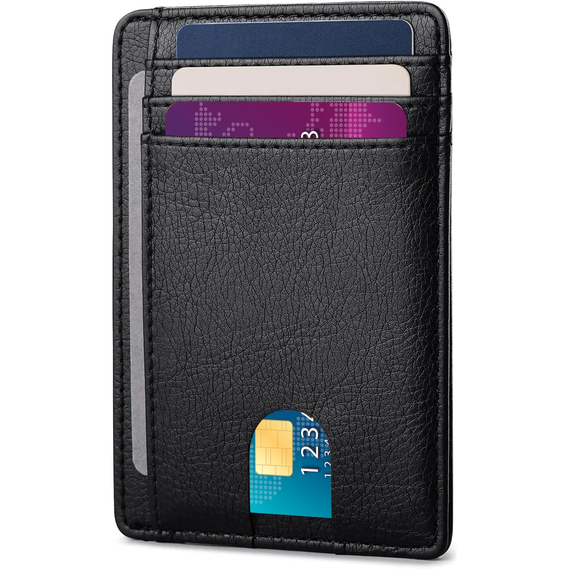 Slim Minimalist Front Pocket RFID Blocking Leather Wallets for Men and Women