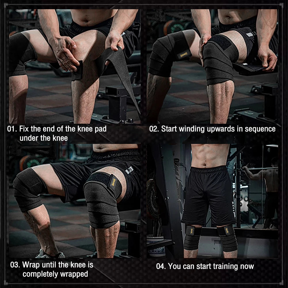 Knee Pads Sports Elastic Wrap Kneepad Support for Gym FitnessSquats Exercise Knees Protect  & Elbow Pads Braces【1PC】