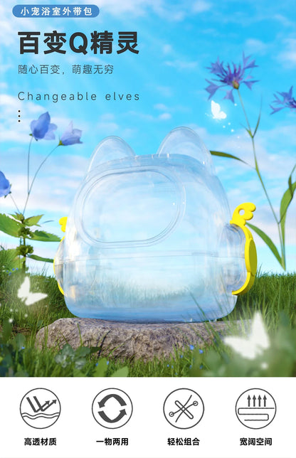 Labubu Doll Mini Sofa with Storage Bag Kawaii 17cm V1 V2 Labubu Transparent Crossbody Bag Cute Plush Doll Accessories Toy Gifts