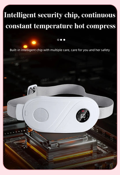 Electric Warm Uterine Cramp Massager Vibrator Heating for Menstrual Relief  Waist Massager Belt Care Waist Stomach for Women