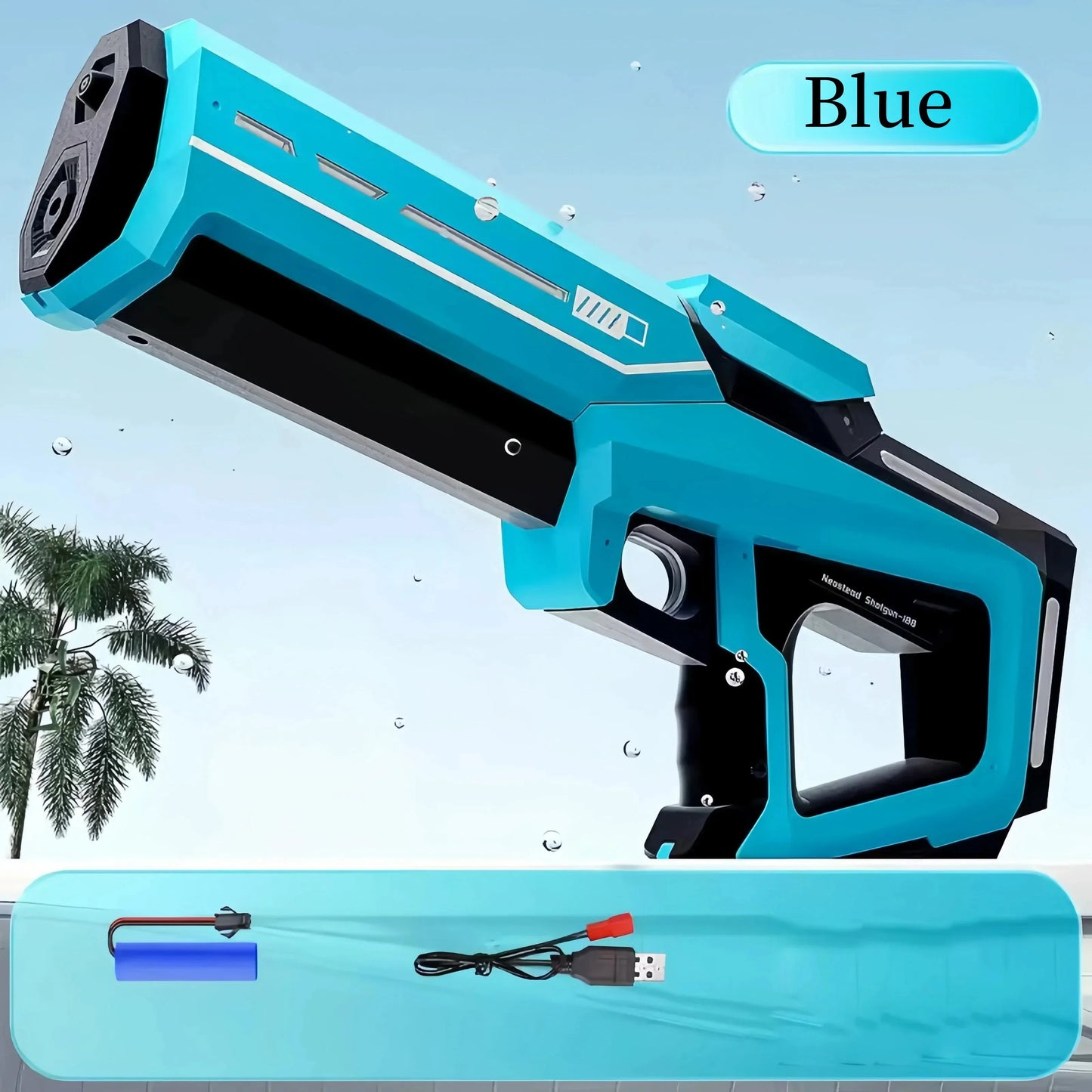 Pulse electric water gun water festival toy automatic water suction strong water spray children's high pressure water gun