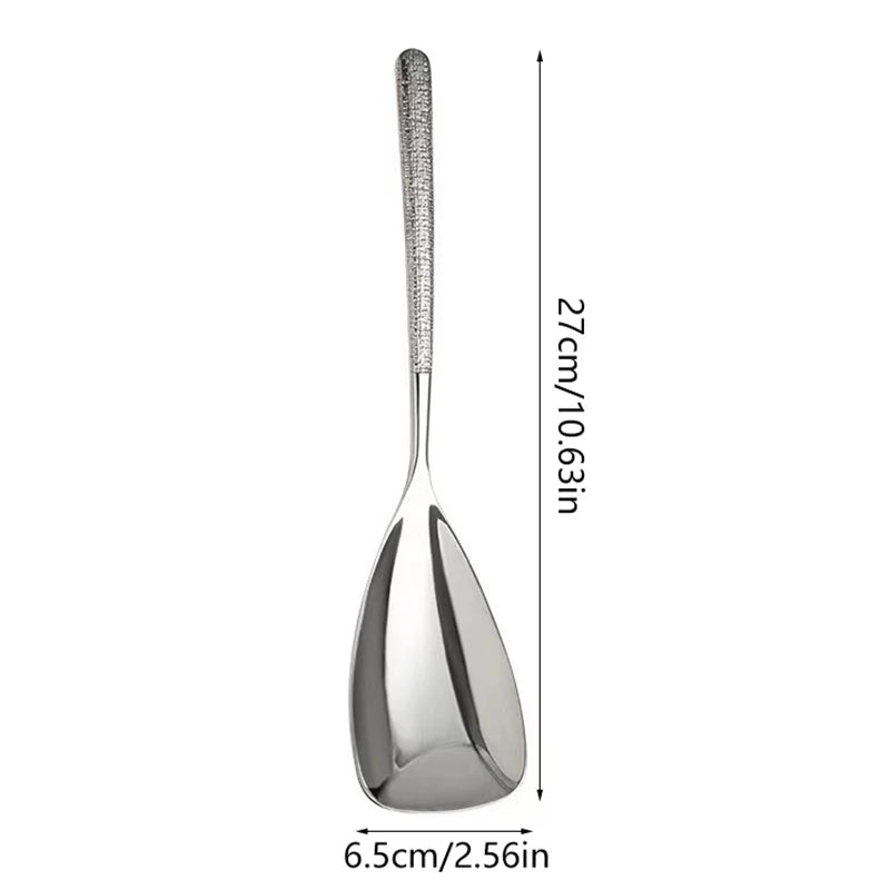 1Pc Stainless Steel Thickening Spoon Creative Long Handle Hotel Hot Pot Spoon Soup Ladle Home Kitchen Essential Tools