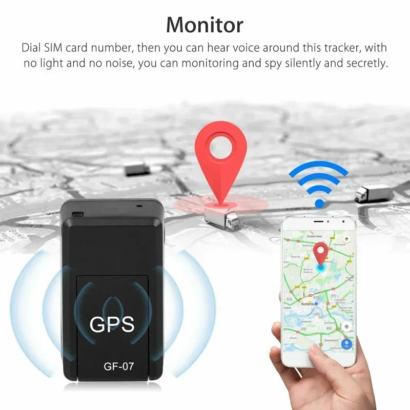 GF-07 Magnetic Car Tracker GPS Positioner Mini Real Time Tracking Magnet Adsorption Locator SIM Inserts Message Pets Anti-lost