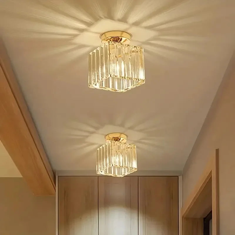 Led Ceiling Lights Room decoration Crystal Lampshade Chandelier Living Room Bedroom Modern Round Square Decorative Ceiling Lamp