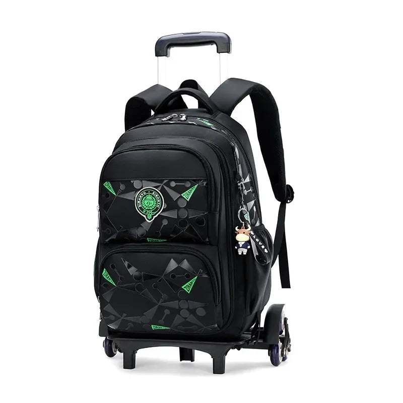 School Rolling Backpacks School bags for Boys Trolley bag with Wheels Waterproof Orthopedic School Bag Student Wheeled Backpack
