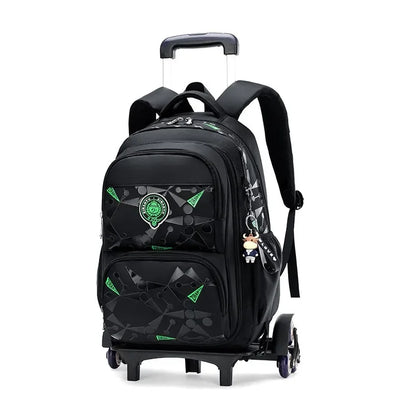 School Rolling Backpacks School bags for Boys Trolley bag with Wheels Waterproof Orthopedic School Bag Student Wheeled Backpack