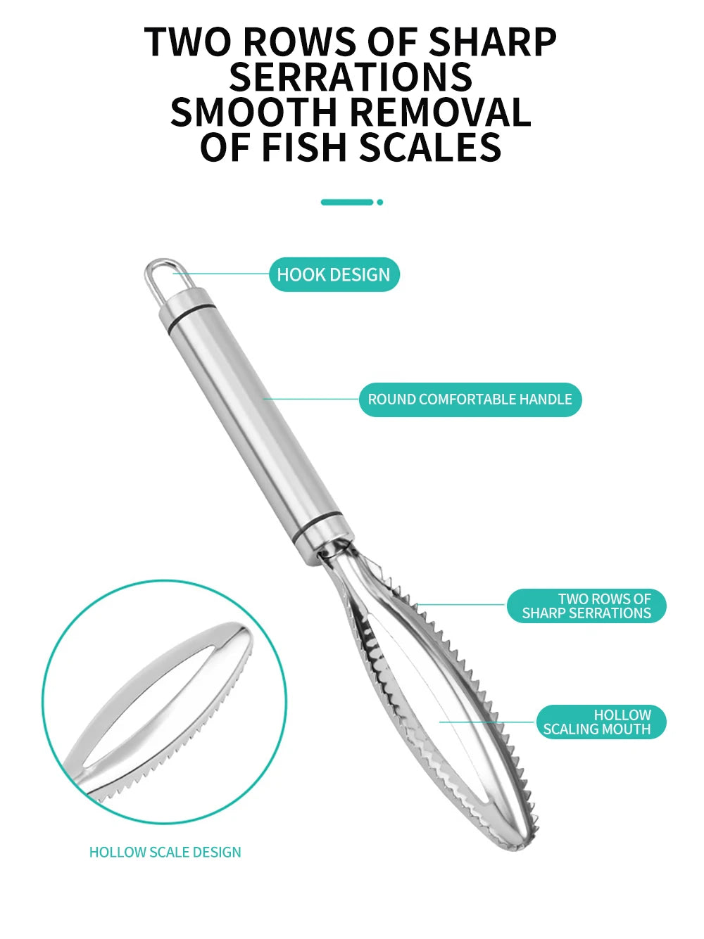 Kitchen accessories Stainles Fish Scales Scraping Graters Fast Remove Fish Cleaning Peeler Scraper Fish bone tweezers tool gadge