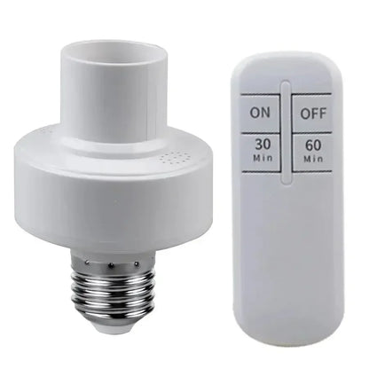 Smart Light Bulb Socket E27 Wireless Remote Control Switch LED Lamp Bases ON/OFF Room Chandelier Timer Switch Battery Powered