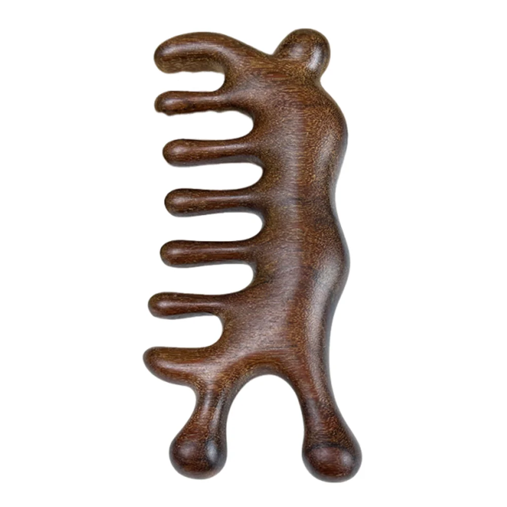 Scalp Relax Meridian Massage Comb Anti-static Blood Circulation Sandalwood Hair Comb Smooth Hair Comfortable Head Massage Comb