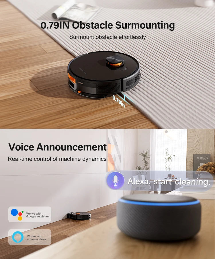 X7 Robot Vacuum Cleaner Can Work For 120-150 Minutes With Laser and Gyroscope Navigation Function Automatic Cleaning Sweep Robot
