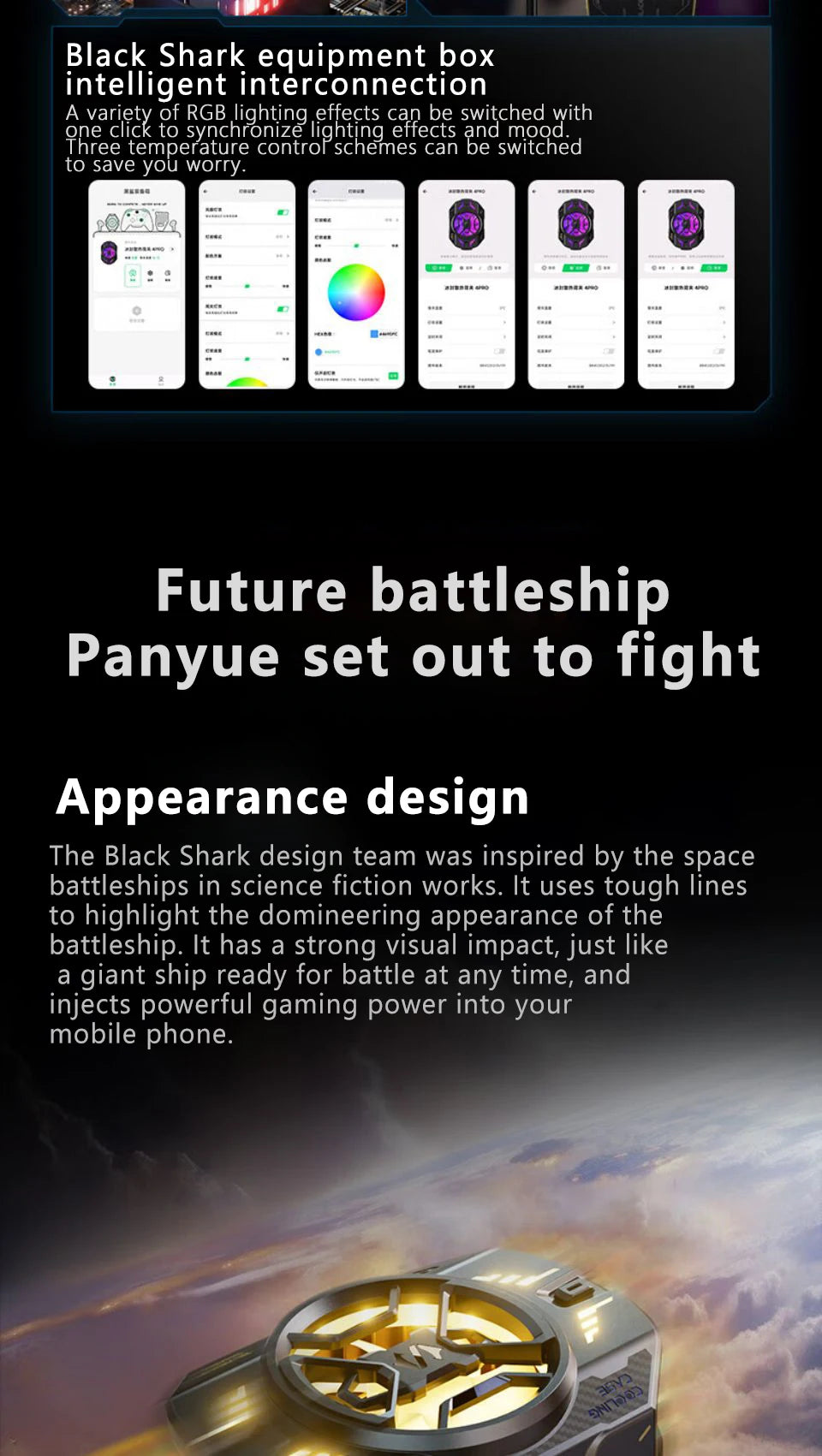 Original Black Shark Cooler 4 3 Pro 4Pro Smart FunCooler For xiaomi black shark nubia lenovo phone