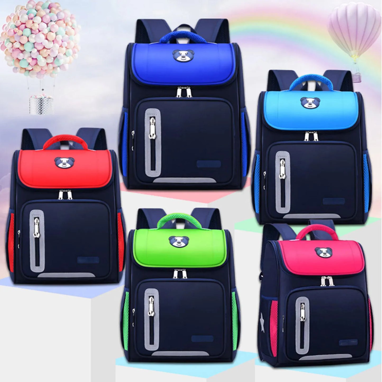 2024 New Children School Bags Reflective Fashion School Backpack Stylish Portable Versatile Bookbag Kids Schoolbag For School