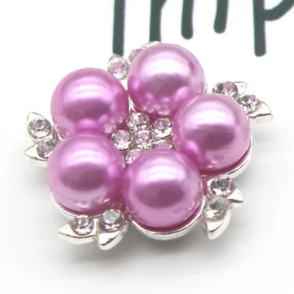 5Pcs Alloy pearl accessories DIY jewelry accessories rhinestone drill disc accessories DIY hair accessories clothing accessorie