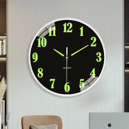Luminous Digital Clock Living Room Wall Clock 8 inch 20cm Mute Clock Wall Clock Simple Stereo Clock