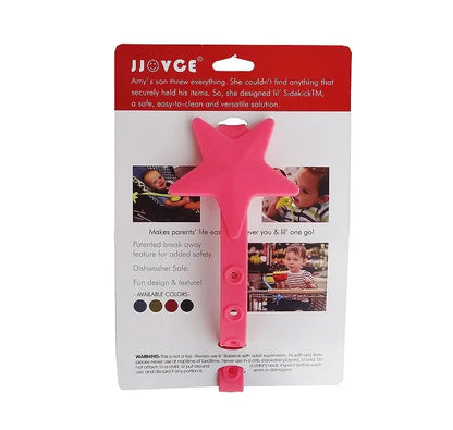 Baby Stroller Hook Silicone Star Pacifier Chain Non-Toxic Teether Strap Kids Toy Holder Organizer Stroller Accessories
