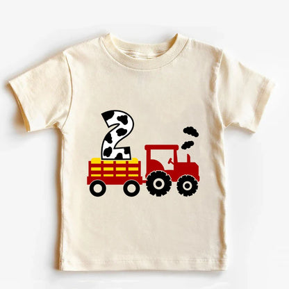 Farm Life Tractor Toddler Shirt Farm Birthday Party Boys Girls Shirts Funny Farm Lover Youth Tractor Toddler Birthday Tee
