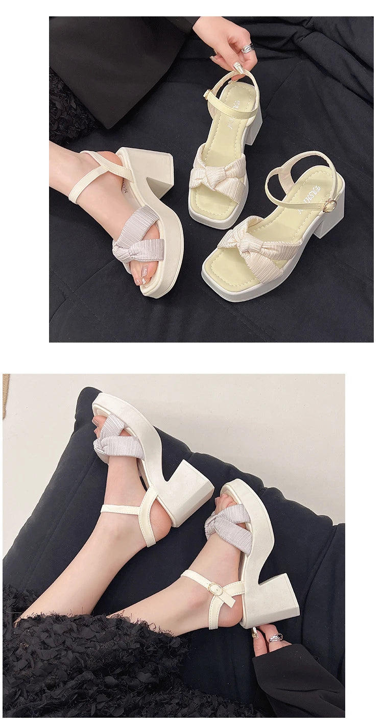 Women Platform Sandals Summer Ladies Wedge Platform High Heels Fashion Elegant New Women Causal Beach Sandals Versatile Open-toe