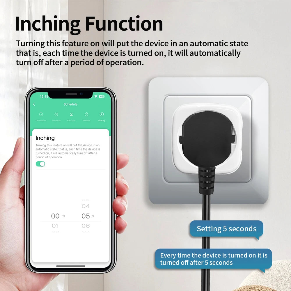 Tuya WIFI Smart Socket EU 16A/20A Wifi/Zigbee3.0 Smart Plug With Power Monitoring Smart HomeVoice Control Support  Alexa