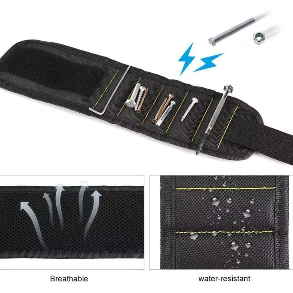 Magnetic Wristband for Holding Screws Nails Portable Toold Organizer Bag Wrist Wrap Tool Belt with Strong Magnets Cool Gadgets